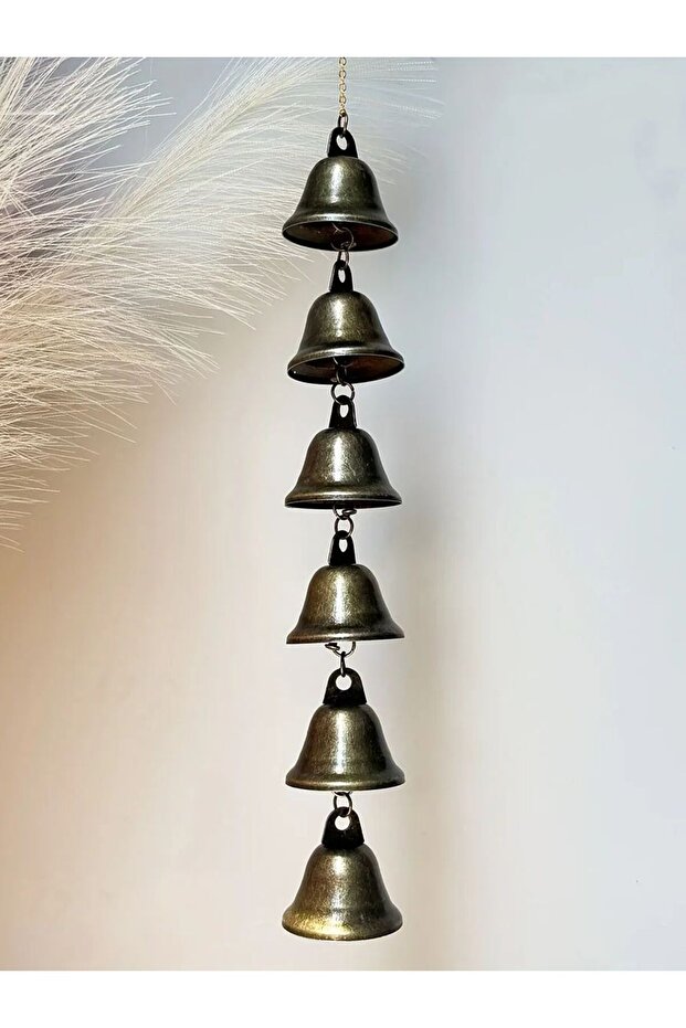 Hj-Lgld-5018 1Pc Metal Wind Chime - Classic Country-Style Iron Bell with Decorative Chain, Suitable