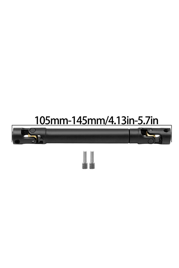 black-L105MM Metal Internal Spline Drive Shaft Universal Joint Driveshaft for 1/10 RC Car Crawler Ax