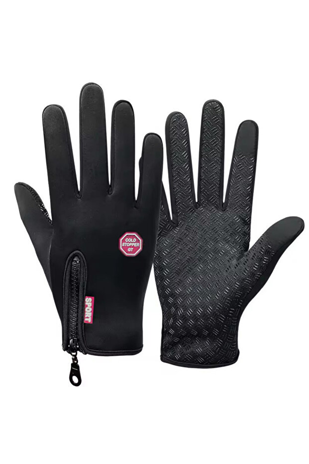 XL Black Touchscreen Warm Gloves for Women And Men Waterproof Windproof Non-Slip Winter Cycling Driv