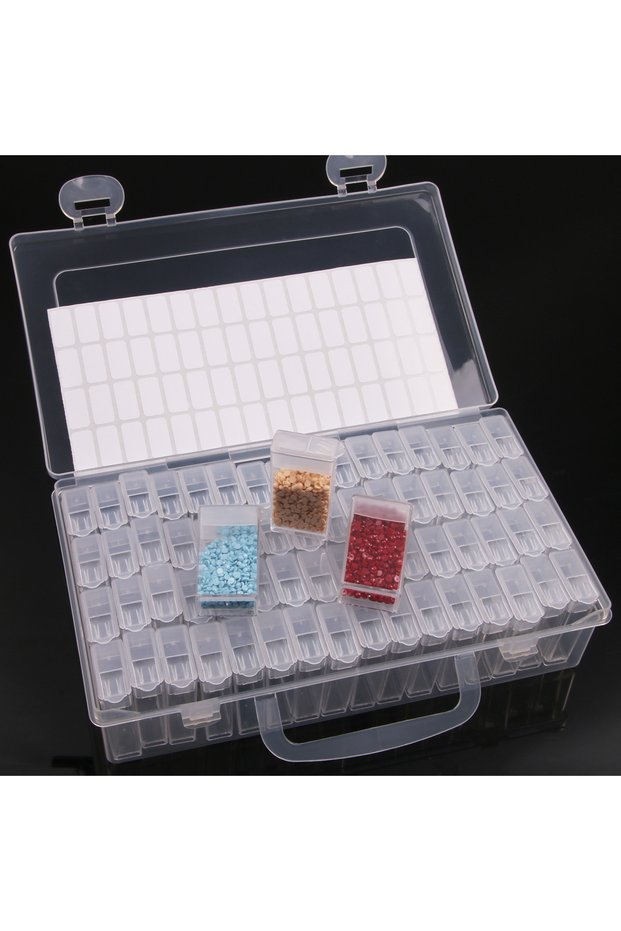 As Show 64 Grids 5D DIY Diamond Painting Tools Accessories Storage Box Container Diamond Embroidery