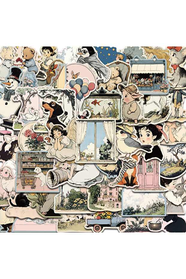 50PCS 50PCS Comic World Sticker Graffiti Aesthetic Reading Laptop Luggage Scrapbooking Decals Water