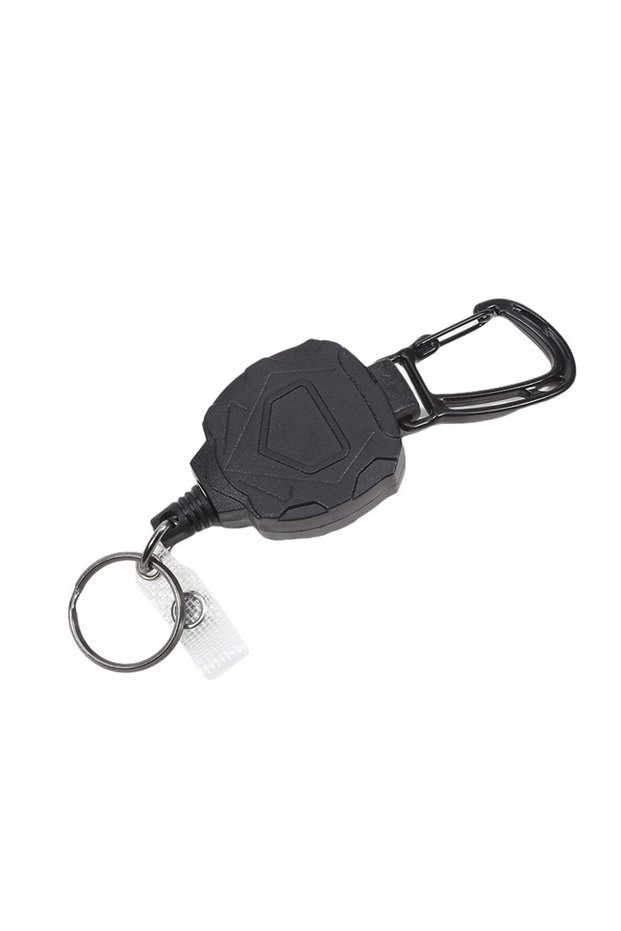 Keychain Retractable Cover Duty Pull Reel Carabiner Key Chains Strong Steel Wire Rope Buckle Spring