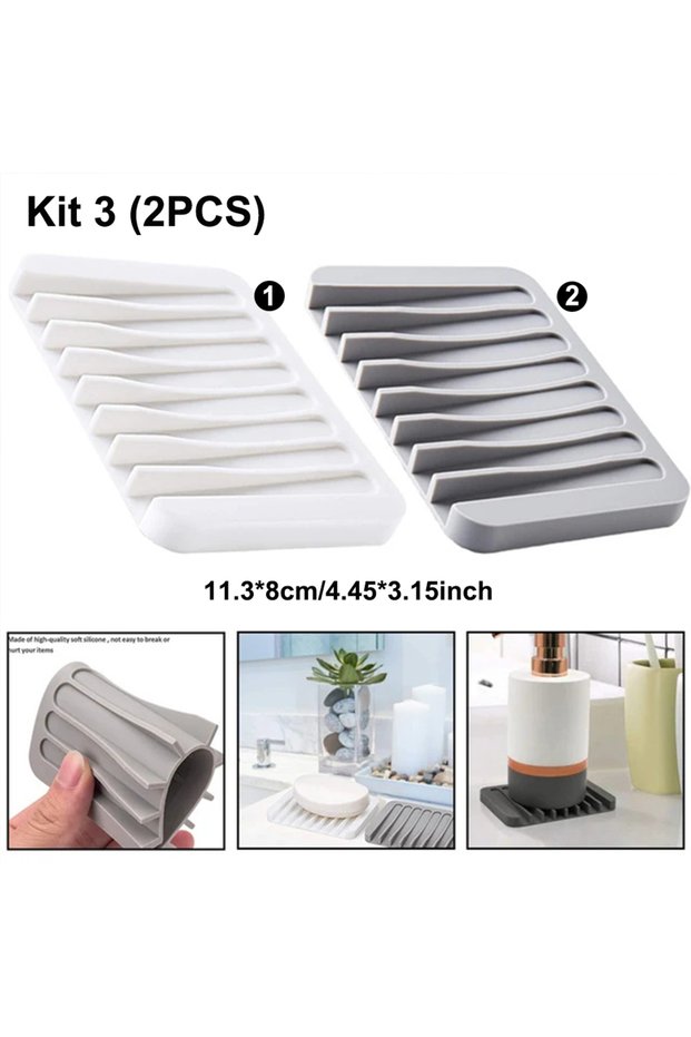 Kit 3 (2PCS) Rectangular Handmade Soap Molds Kit with Cutter DIY 42 Oz Flexible Silicone Wooden Box