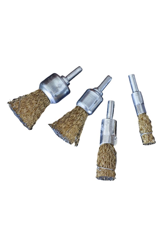 4Pcs Mixed Brush 4pcs Wire Brush Wheel Cup Brush Set 1/4 Inch Shank Wire Wheel for Drill Attachment