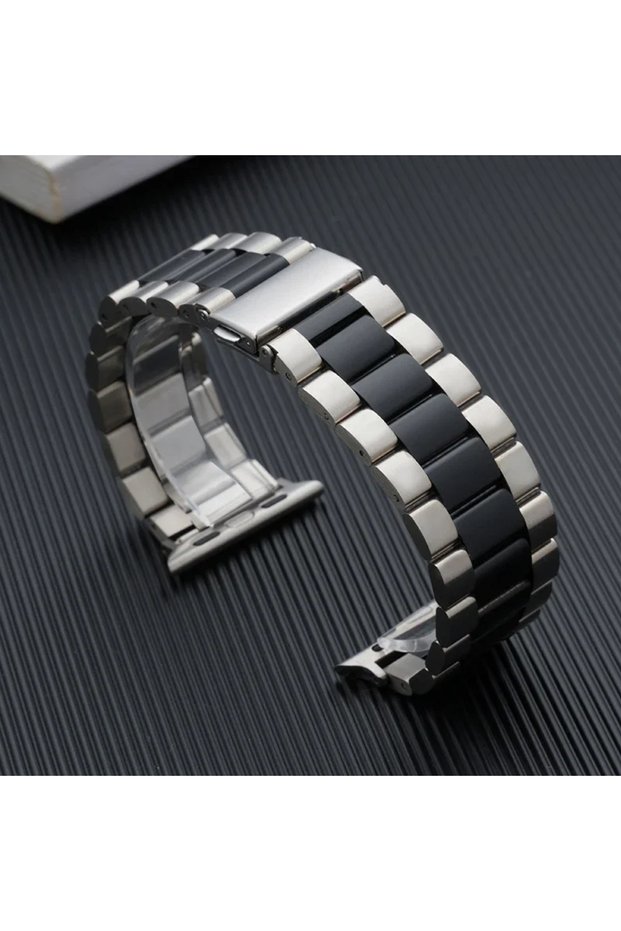 42-44-45-49-S10 46mm Silver Black 09 Stainless Steel Strap for Apple Watch band 45mm 44mm Ultra 2 49