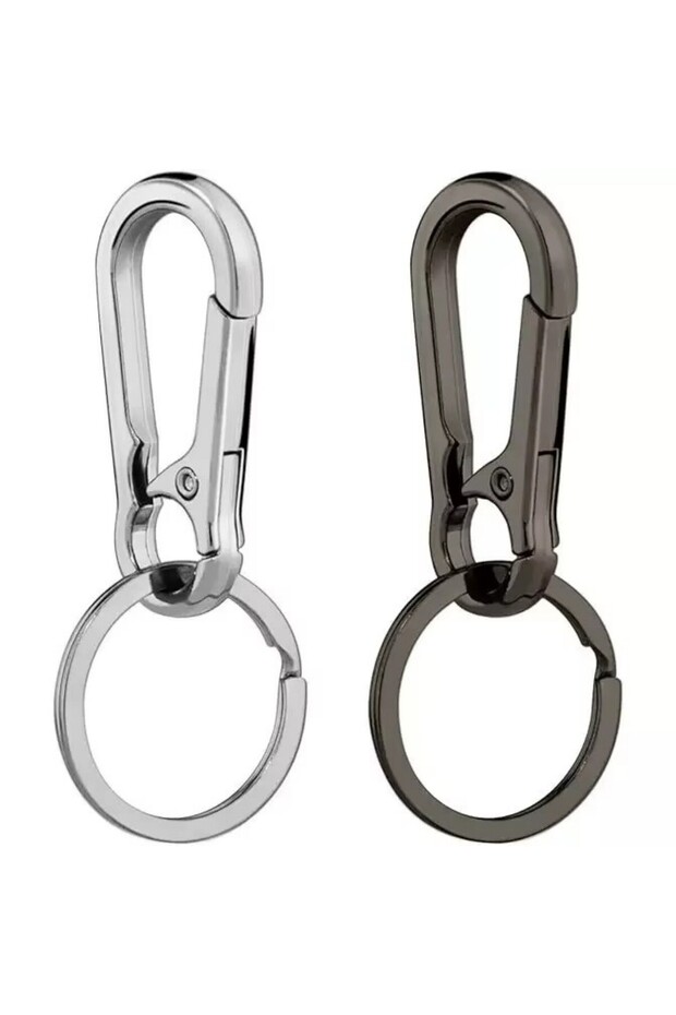 2PCS Mix 4Pcs Carabiner Clip Keychain Metal Carabiner Shape Key Ring Keyring Key Holder Clips Hook H