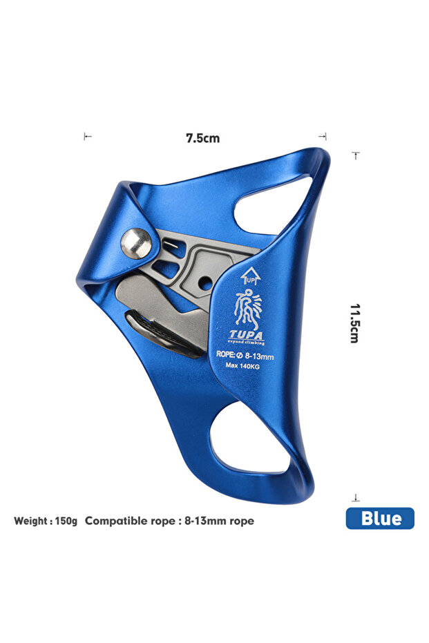 Blue Climbing Chest Ascender Outdoor Rock SRT Professional Device Mountaineer Chest Ascender Climbin