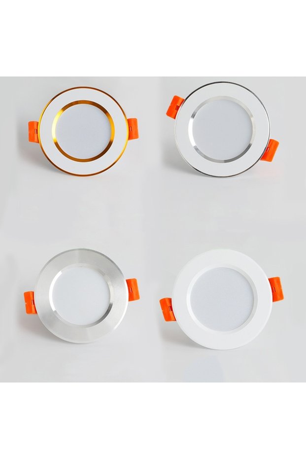 White 7W No-dimmable Warm White 3000K LED Downlight 220V Dimmable Three Colors Dimming 5W 7W 9W 12W