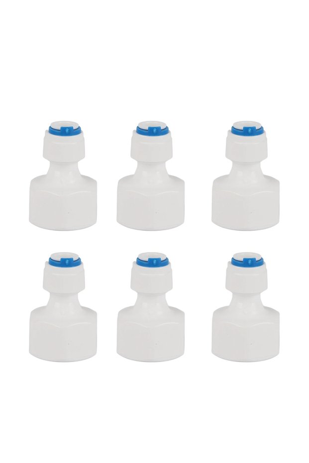 1/4" 6 PCS Fitting Connector for Aquarium RO Water Filter Reverse Osmosis System Fit 1/4 Tube OD to