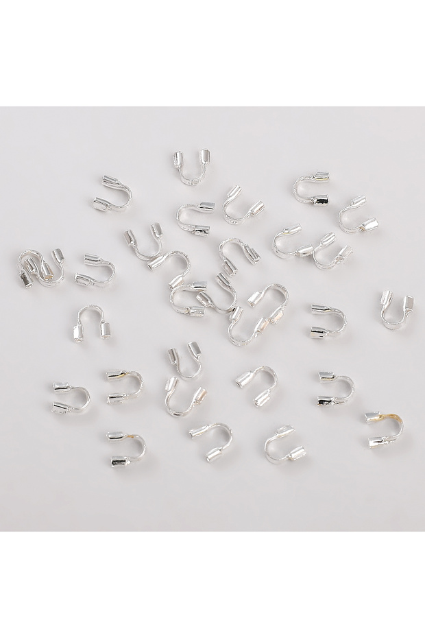4.5x4.5mm 50pcs style3 50pcs Stainless Steel Gold Color Wire Protectors Guard Guardian Loops U Shape