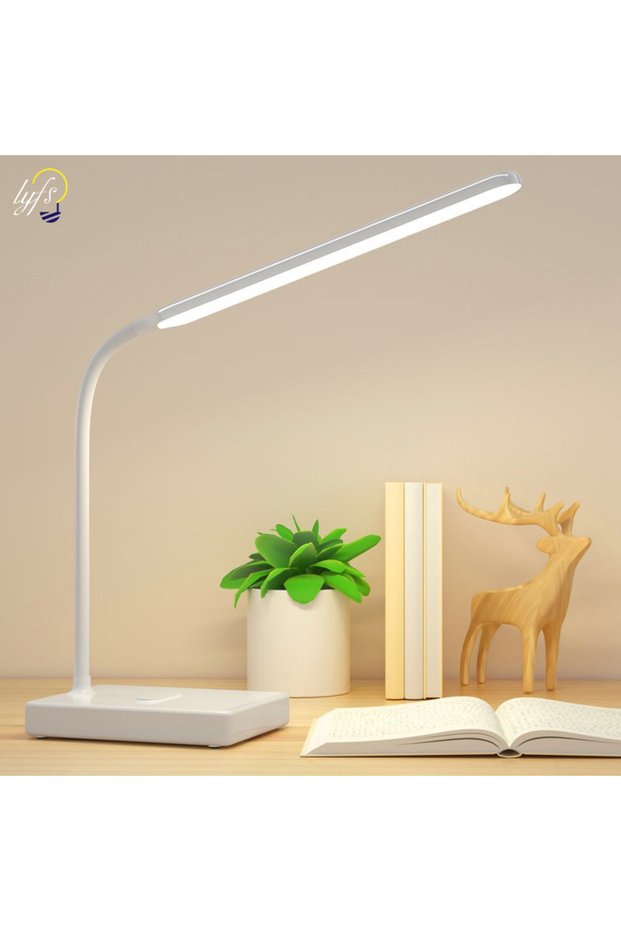 مصباح مكتب LED قابل لإعادة الشحن مع خاصية التعتيم باللمس، إضاءة طاولة للقراءة وحماية العين مع شحن USB