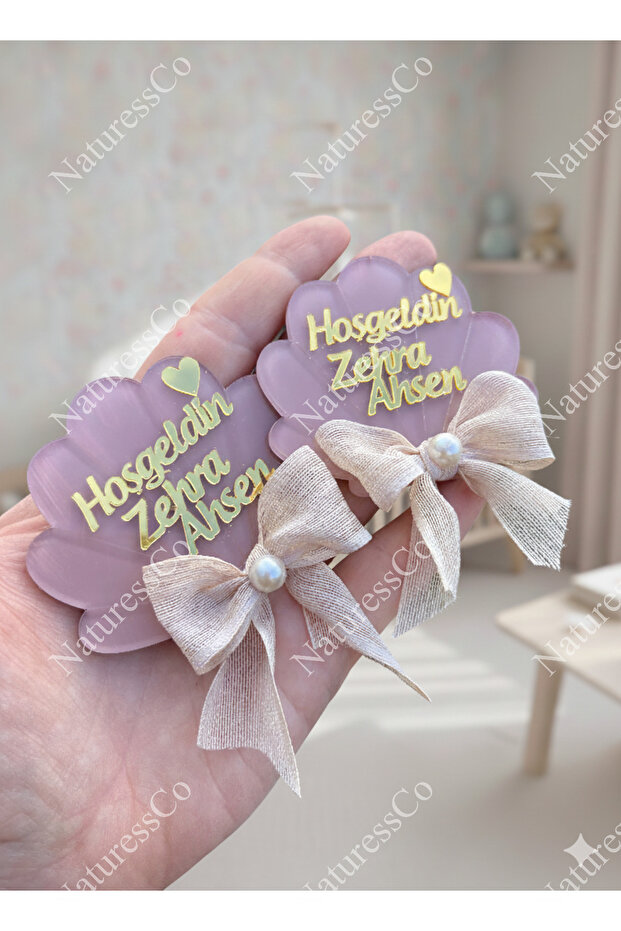 Bowknot Powder Oyster Model Gift Baby Magnet (10 Pieces)