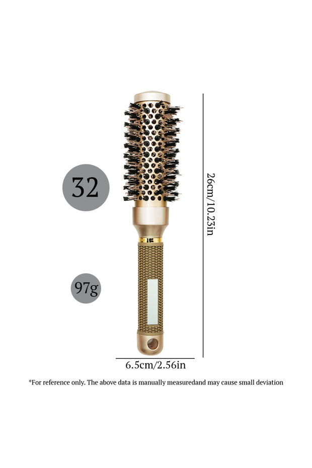 LG07-32-2 Aluminum Tube Round Barrel Hair Curling Brush Anti Static Round Rolling Brush Pro Barber H