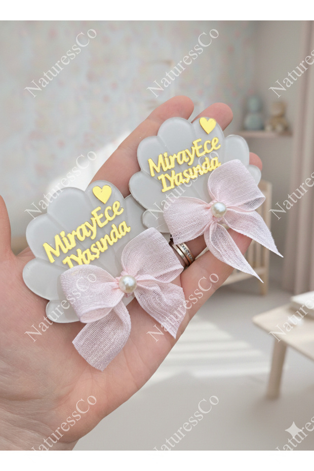 Pink Bow Oyster Model Gift Baby Magnet (10 Pieces)
