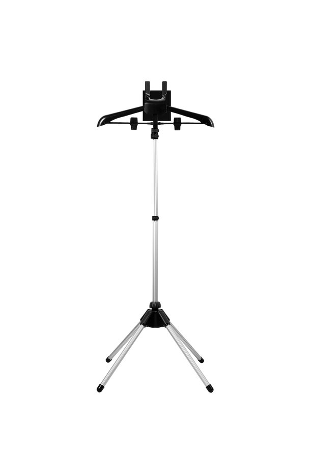 Black Steamer Stand Telescopic Garment Steamer Rack Height Adjustable Garment Foldable Standing Garm