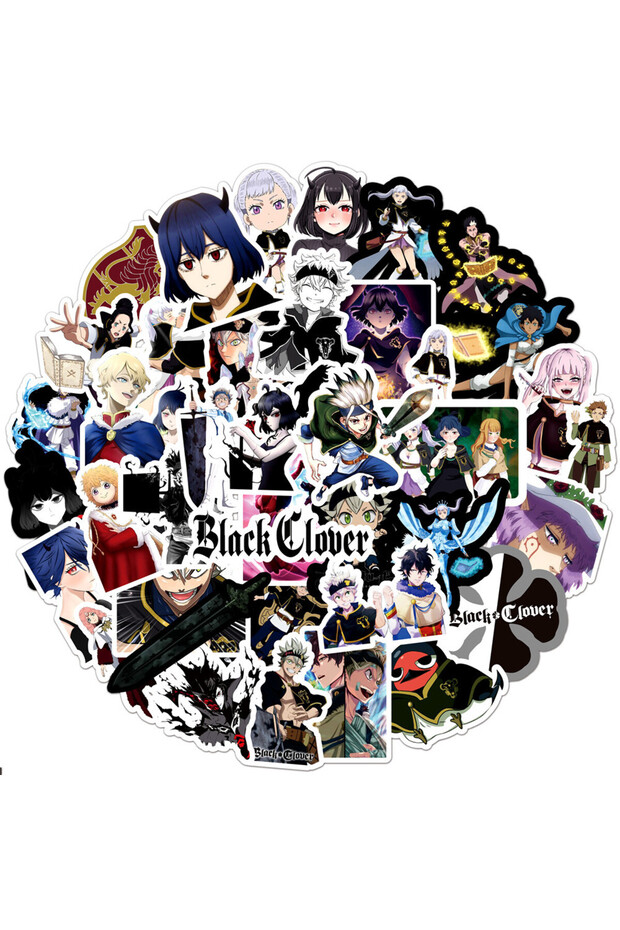 50pcs 50Pcs Anime Black Clover Stickers Vinyl Waterproof for Laptop Phone Case Notebook Water Bottle