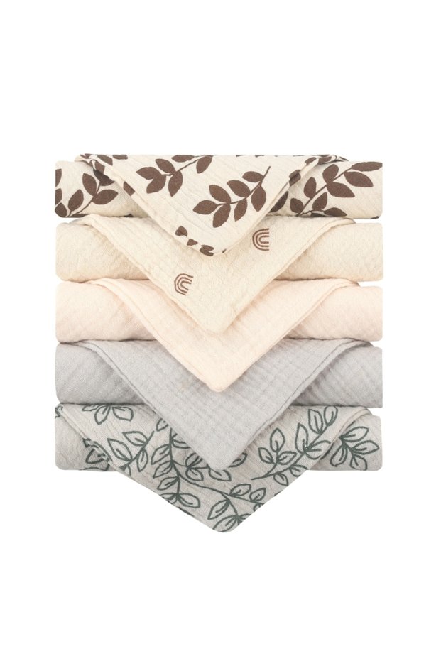 New-8 5PCS Soft Absorbent Gauze Cotton Baby Towels Wipe Face Cloths Towel Face Handkerchief Baby Bat