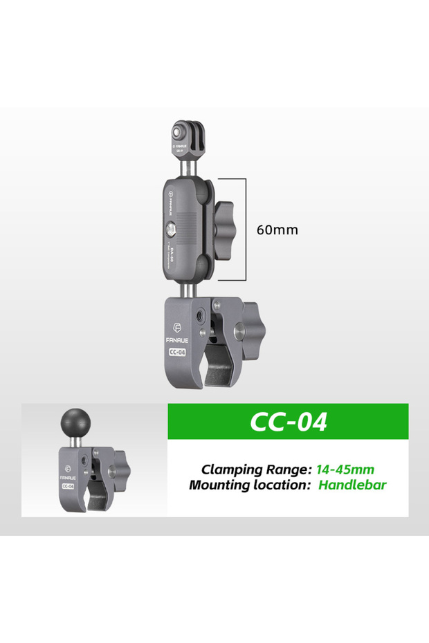 GB-01T FANAUE Action Camera Mount Gimbal Stabilizer Rush Motorcycle Bicycles ATV UTV Electric Scoote