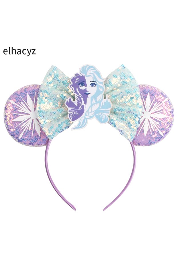 MQ162-11 Mickey Cartoon Olaf Headbands for Kids Cute Snowman Ears Hair Accessories Women Elsa Frozen