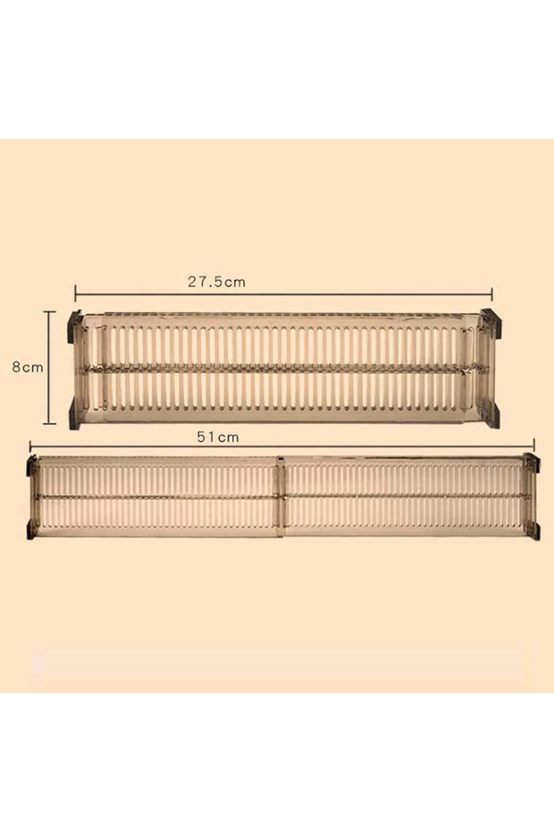2Pcs 27.5 to 51cm 2/10Pcs Adjustable Drawer Dividers 27.5-51cm Expandable Clear Drawers Separators f