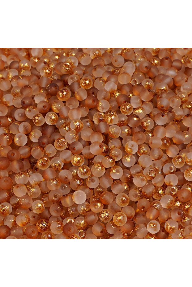 4mm 100pcs style4 100Pcs 4mm High Quality Frosted Gold Splattered Glass Rice Beads Loose Beads for H