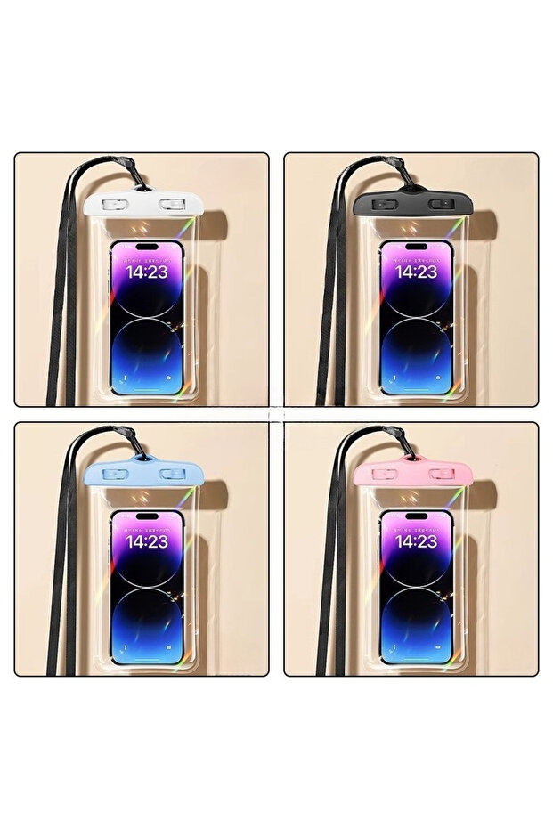 random 2pcs Waterproof Phone Pouch Drift Diving Swimming Bag Underwater Dry Bag Case Cover For Phone