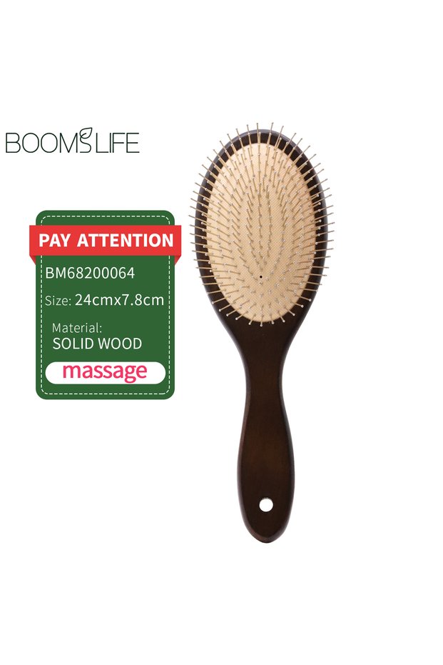 Steel Hair Brush Black Color Steel Hair Brush Women Head Scalp Massage Airbag Detangling Hairbrush W