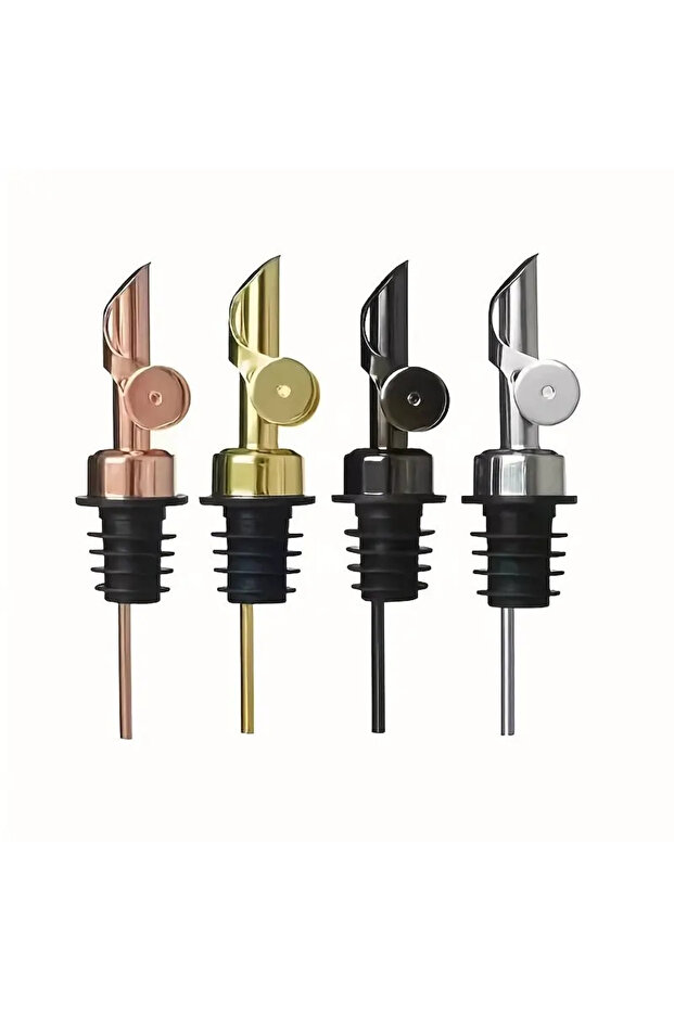 4PCS mix 1/3/4PCS Wine Pourer 304 Stainless Steel Auto Opening And Closing Cap Olive Oil Dispenser S