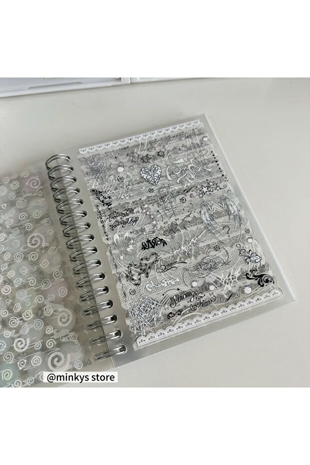 A Original 32 Sheets PET Transparent Sticker Book Korean Scrapbooking Stickers For Journal Hand Boo.