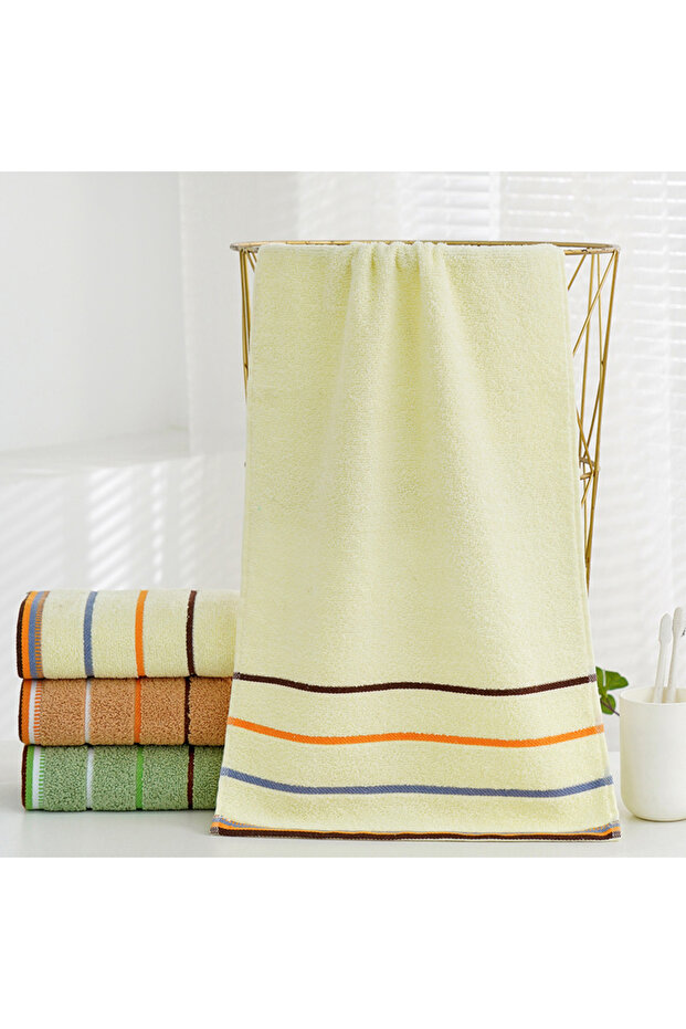 35x75cm YELLOW 1/2 Pcs 100% Cotton Bathroom Hand Towel Thickened Face Hair Towels Bathroom Adults Ho