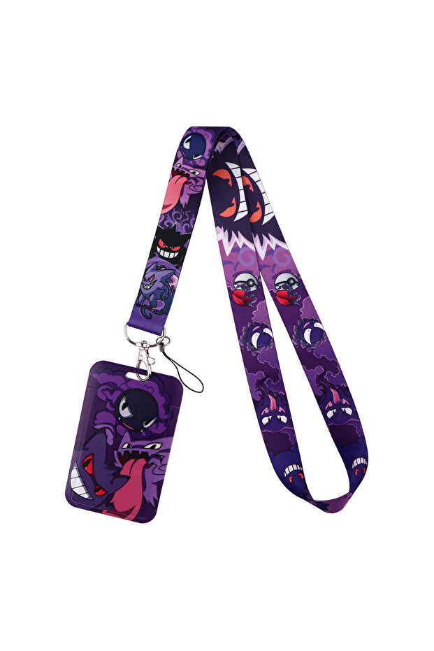 1 Cute Gengar Credential Holder Japanese Anime Lanyards for Key Neck Strap For Card Badge Gym Keycha
