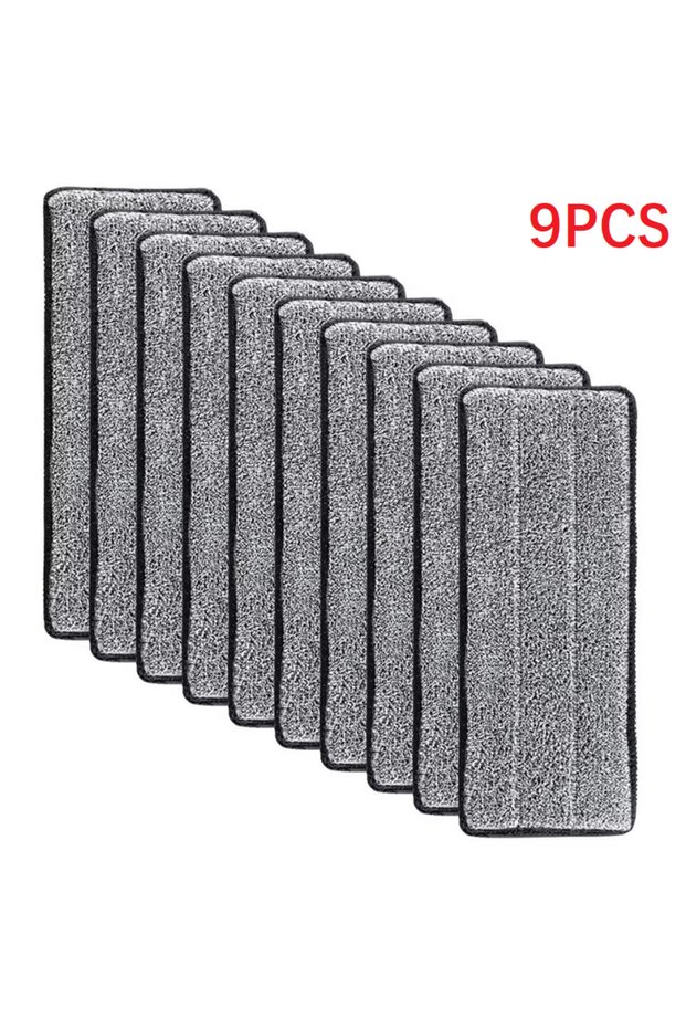 9PCS 3/6/9pcs Microfiber Mop Pad Washable Reusable Soft High Water Absorption Replacement Mop Head f