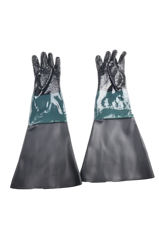 1 Pair PVC Sandblasting Gloves 11.8" Diameter Opening For Sandblaster SandBlast Cabinet Accessories