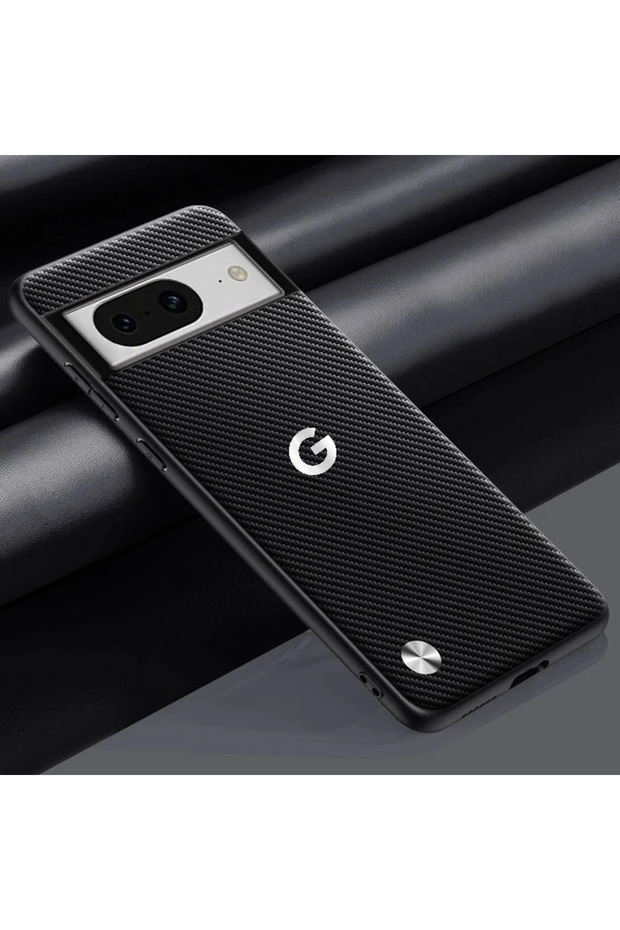 For Pixel 7 Matte Black Luxury Business Original Kevlar Leather LOGO Matte Phone Case For Google Pix