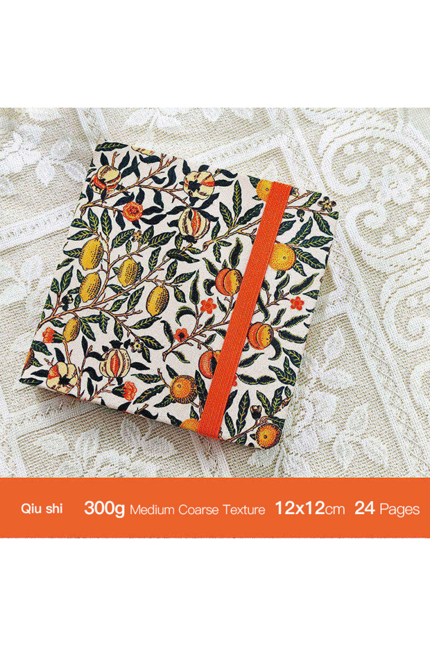 12cm Qiu shi POTENTATE 100% Cotton Watercolor Book 300g 24Sheets Hardcover Watercolor Paper Pads Squ