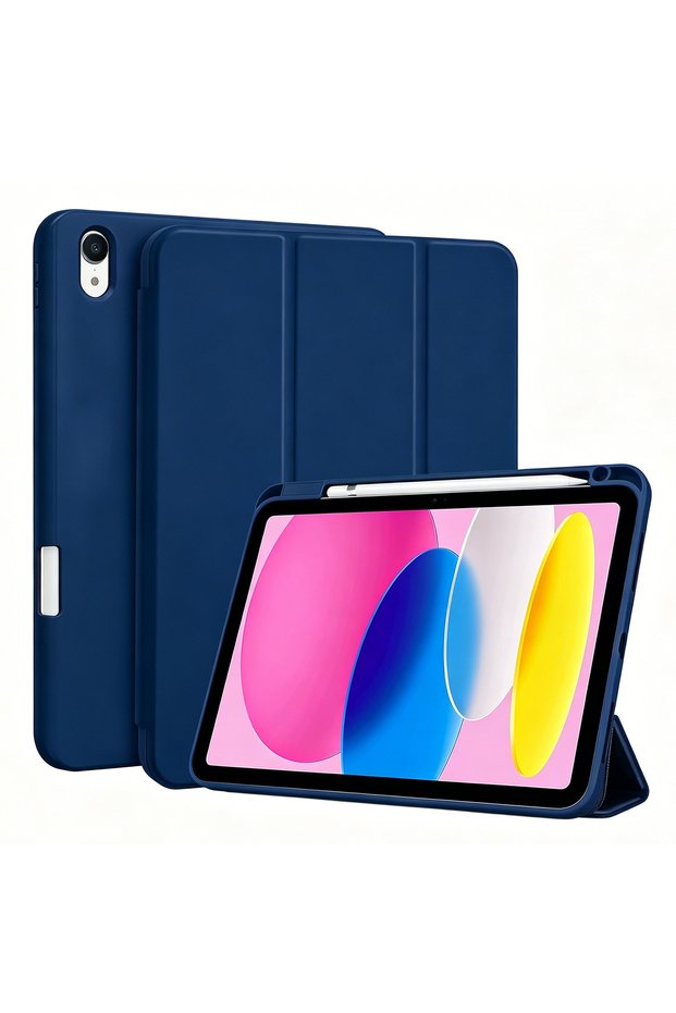 BC-Navy Pencil Case for iPad 11/10 11th Generation (A16) 11-inch 2025/ 10th Generation 10.9-inch 202