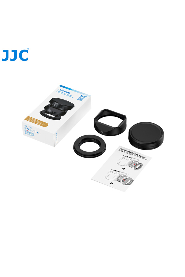 Black JJC Metal Square Lens Hood for Fujifilm X-E5 Lens XF 23mm F2.8 R WR, XF 27mm F2.8 R WR Lens Sh
