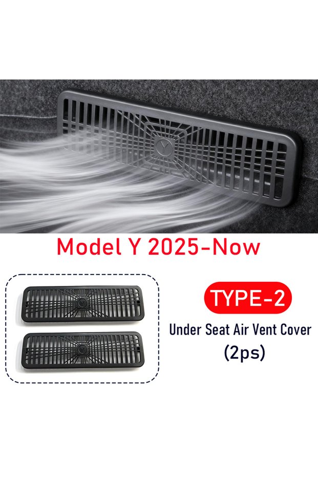 New Model Y (TYPE-2) Under Seat Vent Cover for Tesla Model 3 Y Juniper 2025 2026 Air Condition Outle