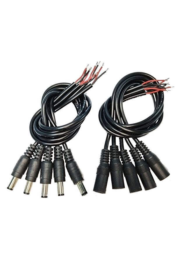 Line Connector 5 Pairs 5 Pairs DC 12V Connector 5.5x2.1mm Male and Female DC Power Socket Jack Conne