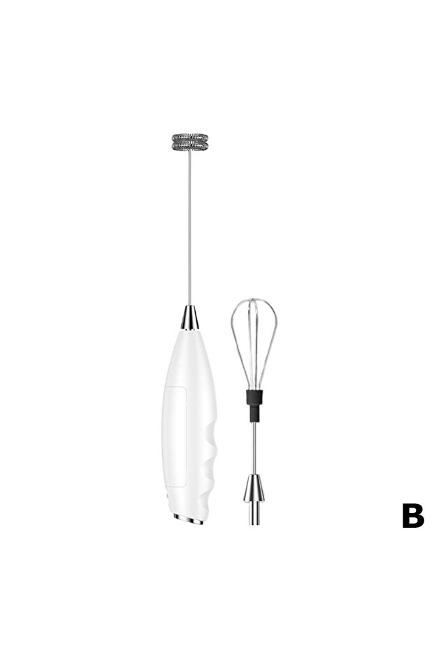 2 Wireless Electric Milk Frother Battery-Powered Handheld Foamer Coffee Cream Soup Peanut Butter Egg