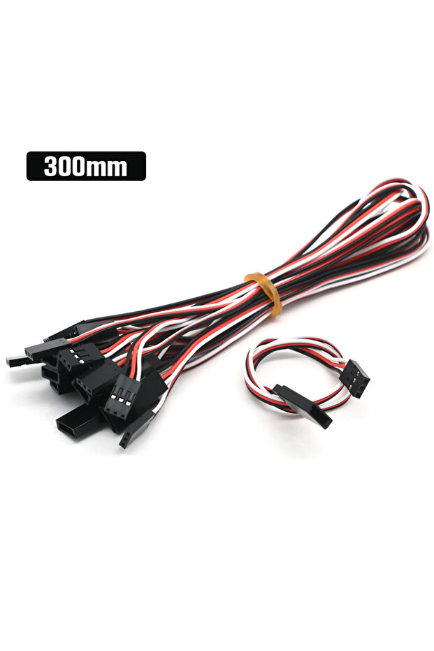300MM 10pcs 100mm/150mm/200mm/300mm/500mm RC Servo Extension Cord Cable Wire Lead JR For Rc Helicopt