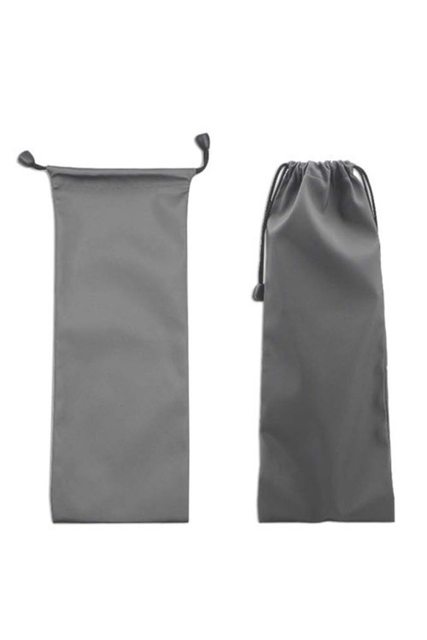 Grey 1PC Waterproof Storage Bag with Drawstrings Long Bag Organizer for Selfie Handheld Stick Portab