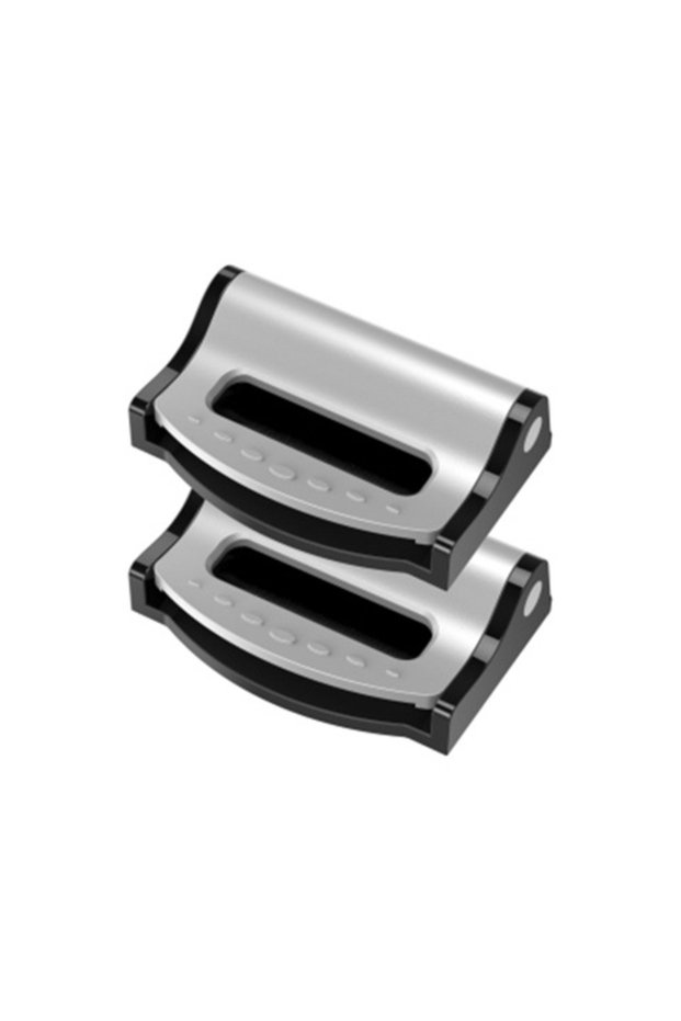 Silver 2Pcs Car Safety Seat Belt Buckle Clip Anti-Slip Seatbelt Stopper Universal Car Seat Belt Fixi