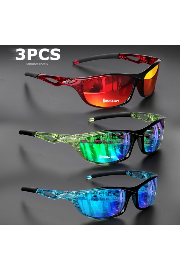 3PCS-4 1/3PCS Vintage Sports Sunglasses Men Women Fishing Running Cycling Mountaineering Sport Man S