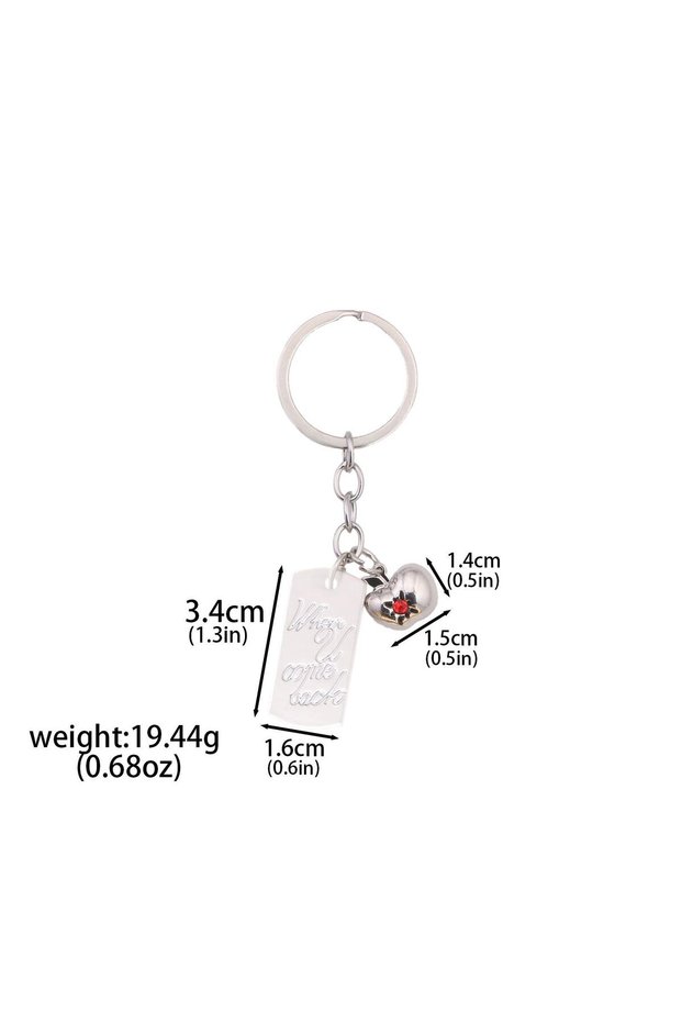 K00914 2Pcs/Set Game Love and Deepspace Caleb Necklace Keychain Creative Summer Day Apple Square Cla