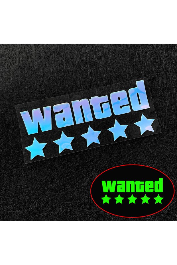 Colorful Luminous WANTED Motorcycle Sticker Vinyl Waterproof Decal Adaptable Motorcycle / Body / Hel