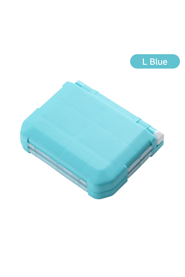 Blue-L HAUT TON Waterproof Storage Fishing Tackle Box With Removable Dividers Large Capacity Easy Ca