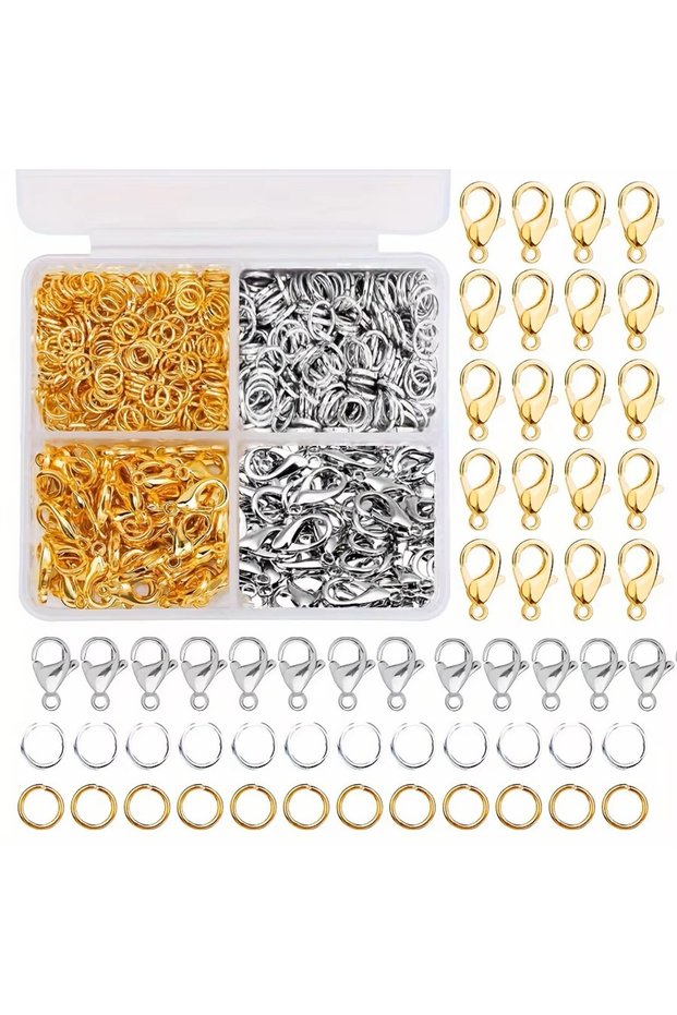 type2 Box Gold Silver Lobster Clasp Open Jump Rings For Jewelry Making Bracelets Necklaces Hooks Cha