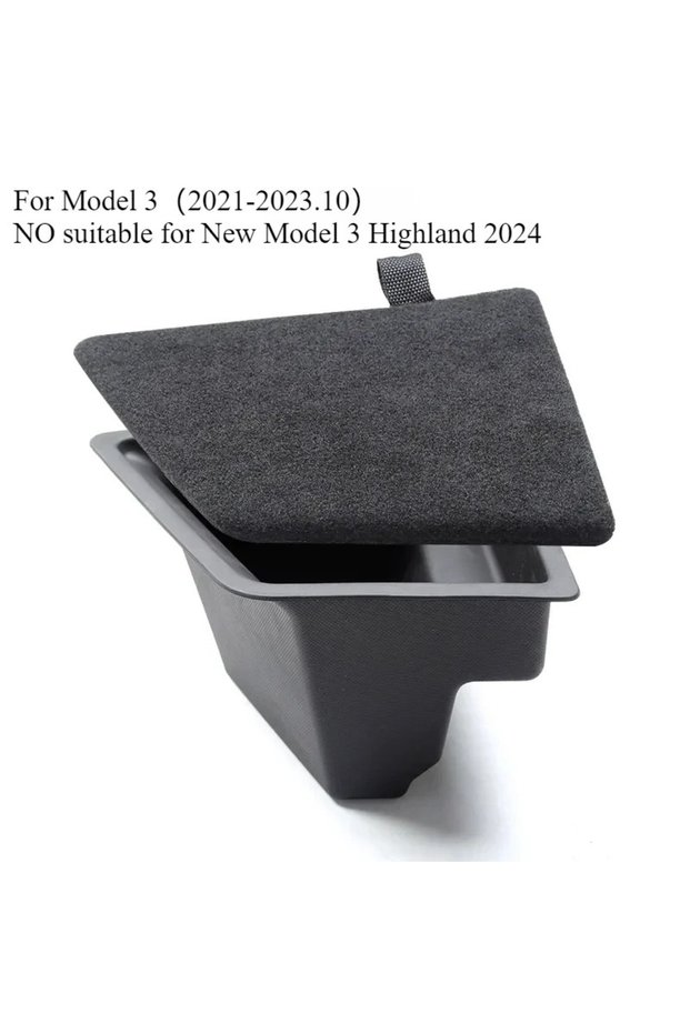 2pcs Model3 For Tesla Model 3 Rear Trunk Storage Box Left Side Space Organizer Box with Pull Rope Ca