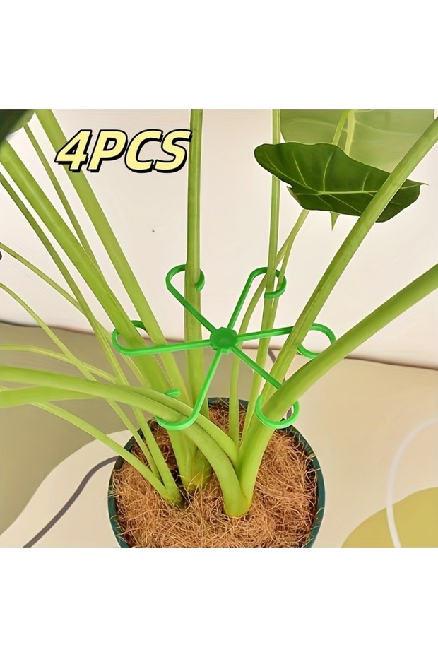 Green 4 Packs 4Pcs Plant Anti-Toppling Support Pole Green Plant Fixator Flower Hydroponic Folding Fi